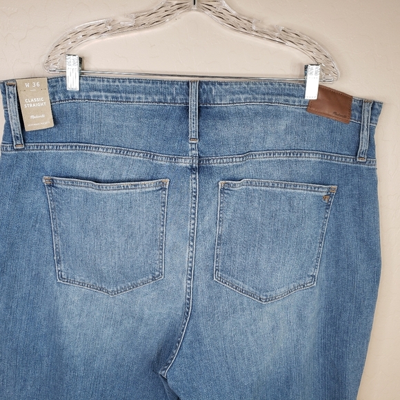 Madewell Classic Straight Distressed Denim Jeans Magic Pockets 43x25.5 ***Read** - Picture 9 of 13